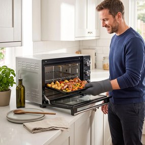 HOMCOM 36 L mini piekarnik z termoobiegiem, regulacja temperatury 90–230 °C, 1500 W | Aosom PL