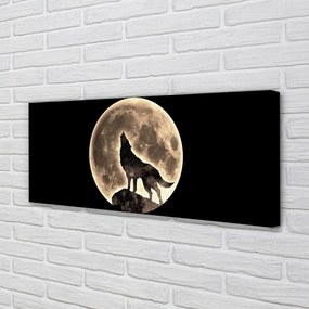 Obraz canvas na ścianę Wilk na Tle Księżyca