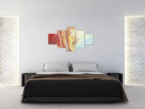 Obraz odpoczywającej kobiety, obraz olejny (125x70 cm)
