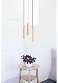 Lampa wisząca LED z drewnianym kloszem ø 3 cm Chimes – UMAGE