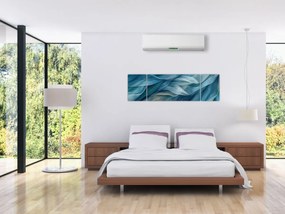 Obraz - Niebieskie i białe fale (170x50 cm)