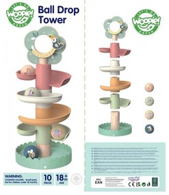 Woopie green drewniany kulodrom tor kulkowy 6el sensoryczne edukacyjny