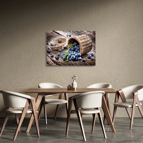 Obraz na szkle - Soczyste jagody (70x50 cm)