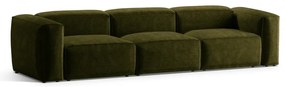 Zielona sztruksowa sofa 364 cm Bergano – Cosmopolitan Design