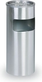 Zewnętrzny kosz na śmieci z popielniczką "flower", 600 x 250 x 250 mm, nierdzewny matowy