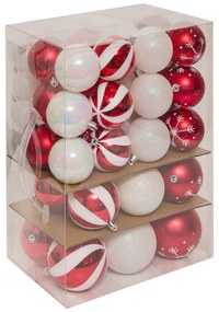 Bombki choinkowe nietłukące, 60 sztuk