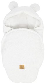 Biały rożek niemowlęcy z materiału bouclé 45x80 cm – Meowbaby