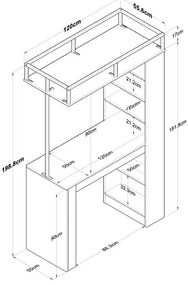 Stół barowy Jana Walnut and Black