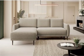 Narożnik BONO z funkcją spania Drewniane nóżki Eleganckie podłokietniki Głębokie siedzisko Lewa strona Barrel 09