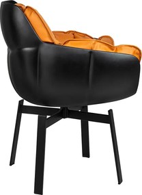 Designerskie krzesło obrotowe do jadalni z pikowaną poduszką Shiba