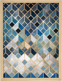 Obraz Geometric 30x40cm gold&navy