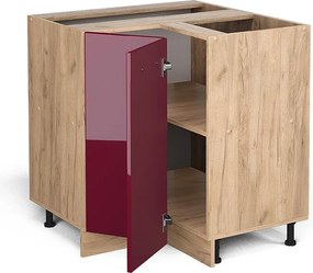 Szafka narożna czerwony połysk 75.6x60x81.6 r-line