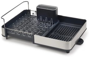 Ciemnoszary regulowany ociekacz ze stali nierdzewnej 36x32 cm Extend Steel – Joseph Joseph
