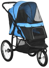 Outsunny Wózek dla Psa Składany z Reflektorami dla Małych Psów | Aosom PL