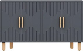 Komoda z płyty wiórowej pokrytej melaminą – 120 cm x 73,6 cm x 29,6 cm – antracyt