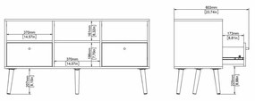 Antracytowa szafka pod TV 117x61 cm Bodo – Tvilum