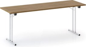 Składany stół konferencyjny FOLDING, 180x80 cm, orzech