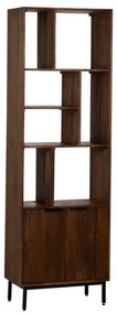 Brązowy regał z litego drewna mango 60x190x30 cm Sagara – Ixia