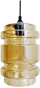 Lampa ze szklanym bursztynowym kloszem nad wyspę - Z044 C2-S51