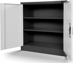 Szafka biurowa na dokumenty Beata 90x40x93 cm antracyt/biały