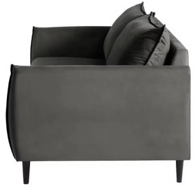 Ciemnoszara aksamitna sofa 203 cm Juli – Ropez