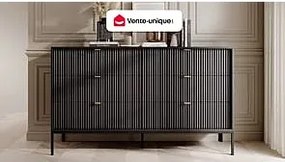 Komoda 6 szuflad - Czarny - LIOUBA marki Pascal Morabito