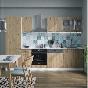 Aneks kuchenny dąb rzemieślniczy/biały 300x60x81.6 r-line