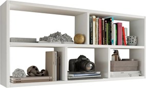 Biała minimalistyczna półka wisząca N3-B65