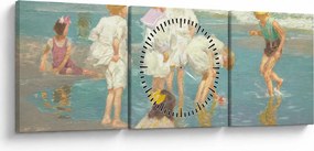 Obraz - Edward Henry Potthast, A Holiday, reprodukcje (z zegarem) (90x30 cm)