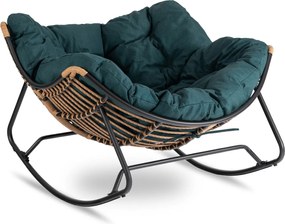 Bujany fotel ogrodowy z poduszką Elton, zielony