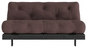 Ciemnobrązowa rozkładana sofa 160 cm Roots Black Night – Karup Design