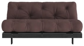 Ciemnobrązowa rozkładana sofa 160 cm Roots Black Night – Karup Design