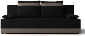 Czarno-brązowa sofa rozkładana z funkcją spania E1-Z66