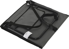 Outsunny Leżak plażowy, składany, regulowane oparcie, kieszeń boczna, miękkie wyściełanie, rama stalowa, Szary, 142x51x40cm