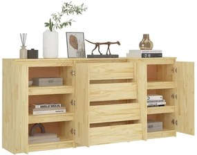 Komplet 3 szafek drewna z litego sosnowego E2-E19