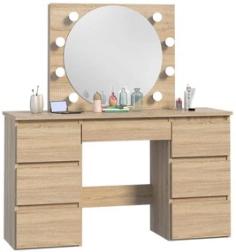Nowoczesna toaletka z 8 lampkami led K9-D30
