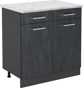 Szafka dolna do kuchni czarny beton 80x60x81.6 r-line