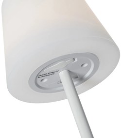 Zewnetrzna Zestaw 2 akumulatorowych lamp stołowych białych 40 cm IP54 - Jude Nowoczesny Oswietlenie zewnetrzne