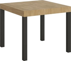 Stół rozkładany 90/246x90 cm Everyday dąb naturalny nogi antracytowe