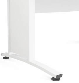 Białe biurko PRIMA OFFICE bez szuflady 80400