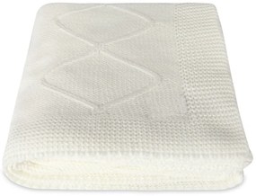 Biały koc dziecięcy z domieszką bawełny Homemania Decor Baby Baby, 90x90 cm