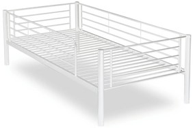Łóżko Piętrowe Dla Dzieci 90x200 cm RODEZ Metalowe Białe