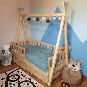 Drewniane łóżko dziecięce tipi Marulla 131G