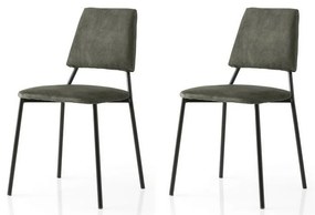 Zestaw krzeseł do jadalni Lima Anthracite andBlack, 2 szt.