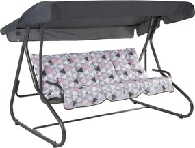Huśtawka ogrodowa rozkładana do leżanki, 3-osob, 220×157cm