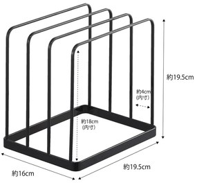 Czarny metalowy organizer Yamazaki Tower