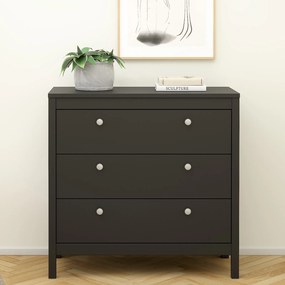 Czarna komoda z szufladami Madrid 3S