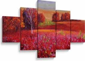 Obraz czerwonego krajobrazu (125x70 cm)