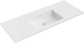 Mexen Otis umywalka wpuszczana w blat 121 x 46,5 cm, biała mat - 25181201