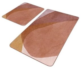 Brązowe aksamitne dywaniki łazienkowe zestaw 2 szt. 60x100 cm – Mila Home